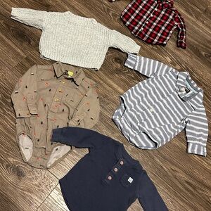 Baby Boy Shirts and Sweater Bundle